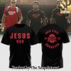 Ohio State Buckeyes JESUS WON Black T-Shirt 2024 SEN1027