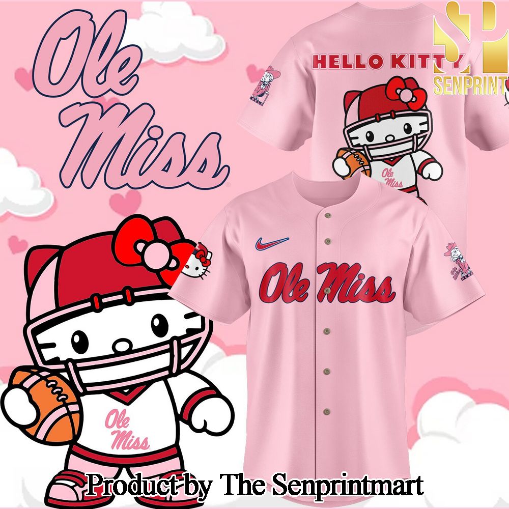 Ole Miss Rebels 2024 Hello Kitty Pink Jersey SEN1330