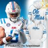 Ole Miss Rebels White and Powder Blue 2024 Gift Ideas All Over Printed Hoodie SEN1333