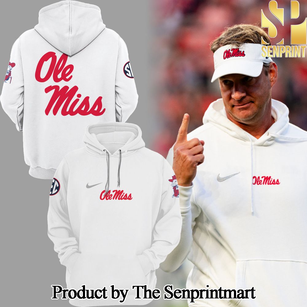 Ole Miss Rebels White Gift Ideas All Over Printed Hoodie SEN1351