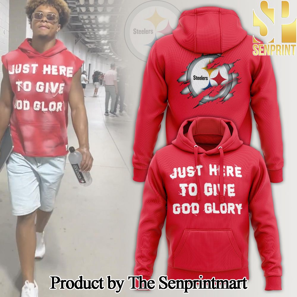 Pittsburgh Steelers Just Here To Give God Glory Hoodie SEN1066