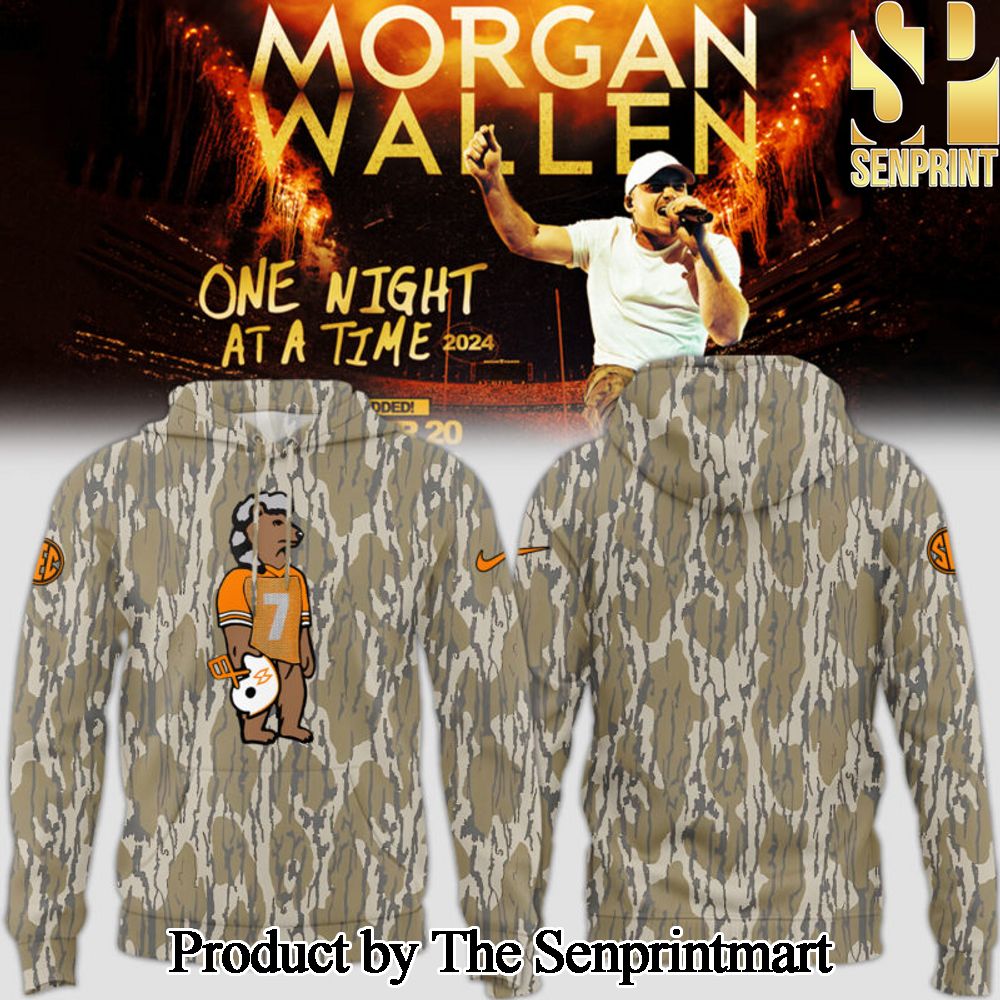 Tennessee Volunteers Volunteers x Morgan Wallen For Sport Fans All Over Printed Camo Hoodie SEN1106