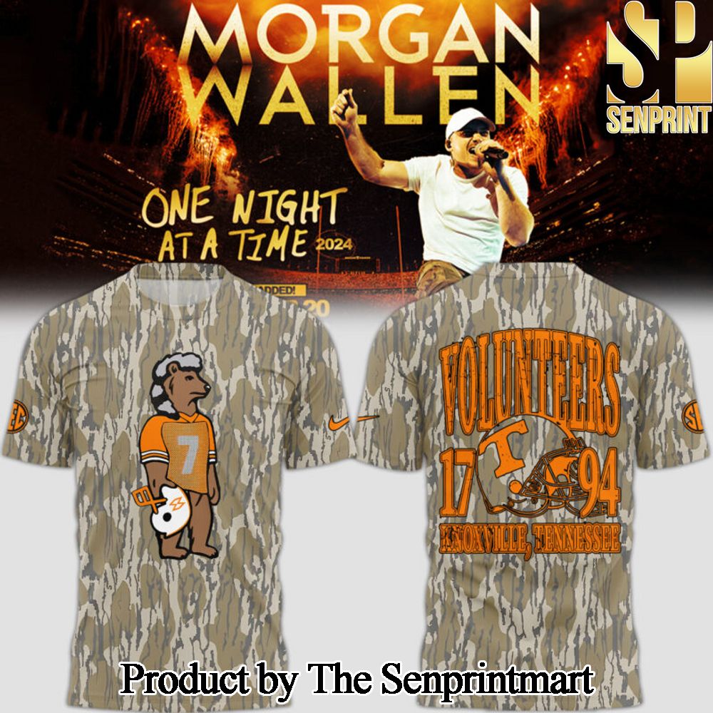 Tennessee Volunteers x Morgan Wallen Camo For Sport Fans All Over Printed TShirt SEN1108