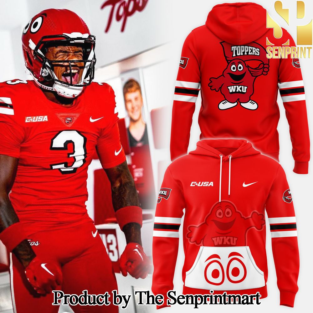 WKU Football 2024 Red For Sport Fans All Over Printed Hoodie