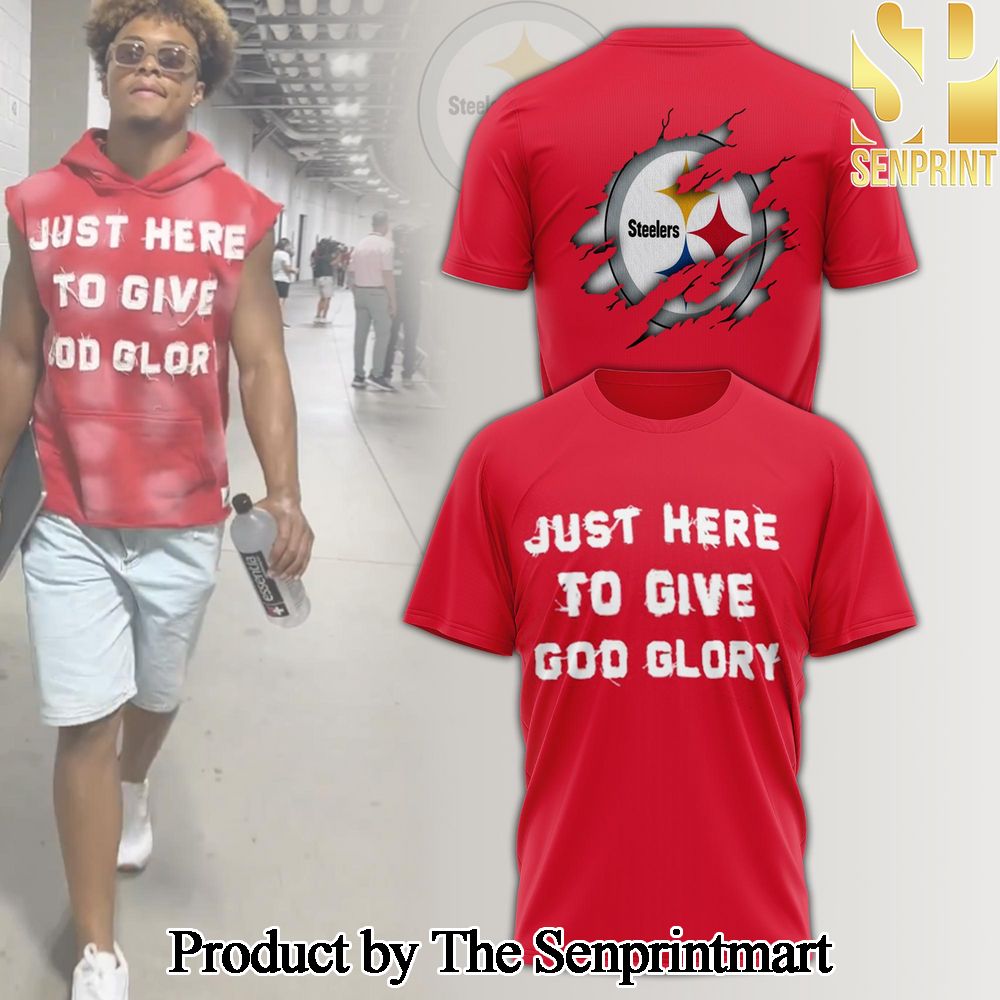 Pittsburgh Steelers Just Here To Give God Glory TShirt SEN1068