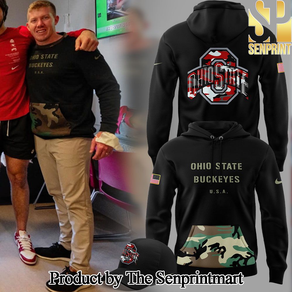 Ohio State Buckeyes Football Camo 2024 Hoodie Set SEN0969