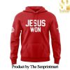 Ohio State Buckeyes Football JESUS WON Hoodie and Pants and Cap Set 2024 SEN0985