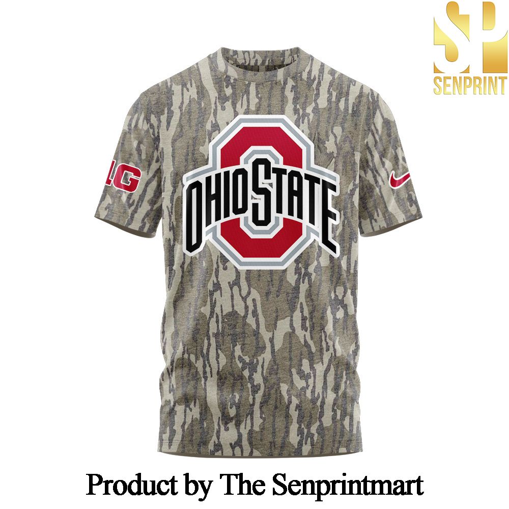 Ohio State x Camo Mossy Oak For Sport Fans All Over Printed Tshirt Set SEN0983