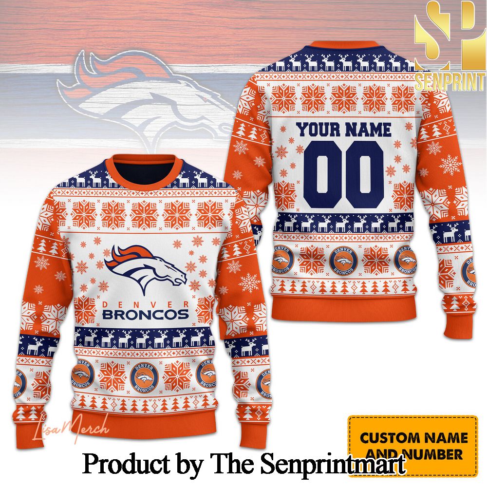 Denver Broncos Gift Ideas Full Printed Sweater Christmas SEN1457