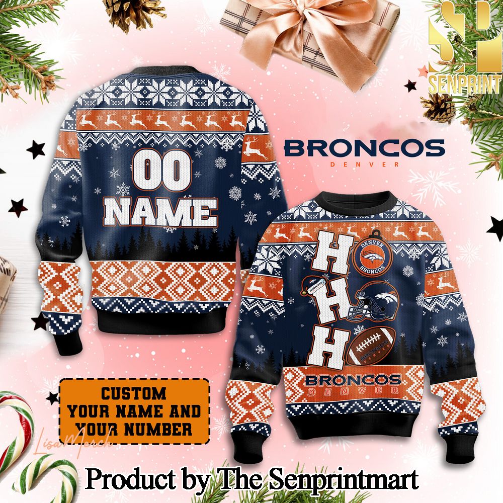 Denver Broncos Gift Ideas Full Printed Sweater Christmas SEN1459