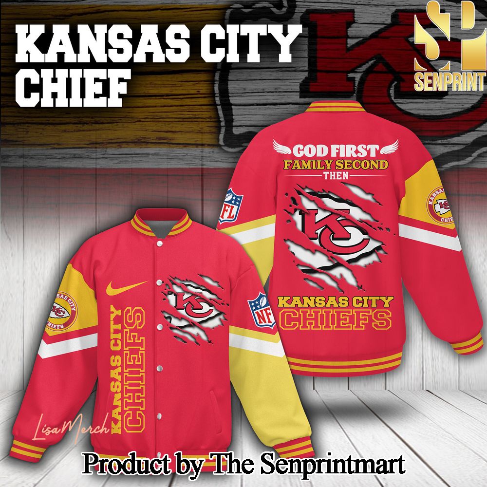 Kansas City Chiefs Gift Ideas Full Printed Baseball Jacket SEN1439