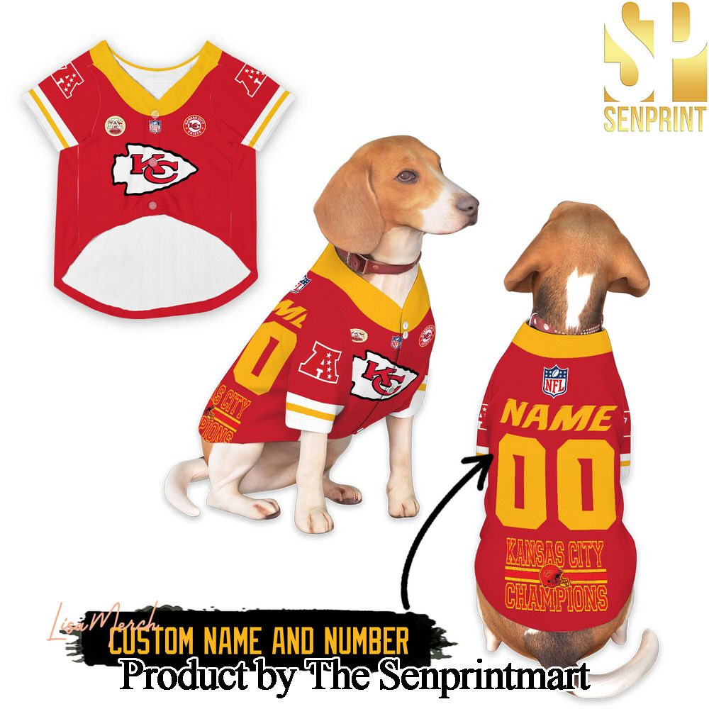 Kansas City Chiefs Gift Ideas Full Printed Pet Jersey SEN1434