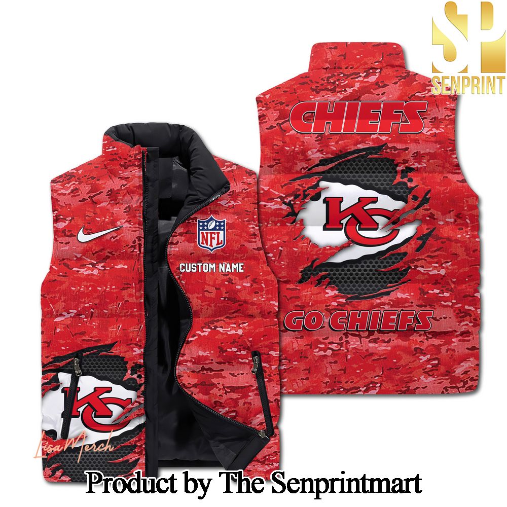 Kansas City Chiefs Premium Custom Sleeveless Jacket SEN1437