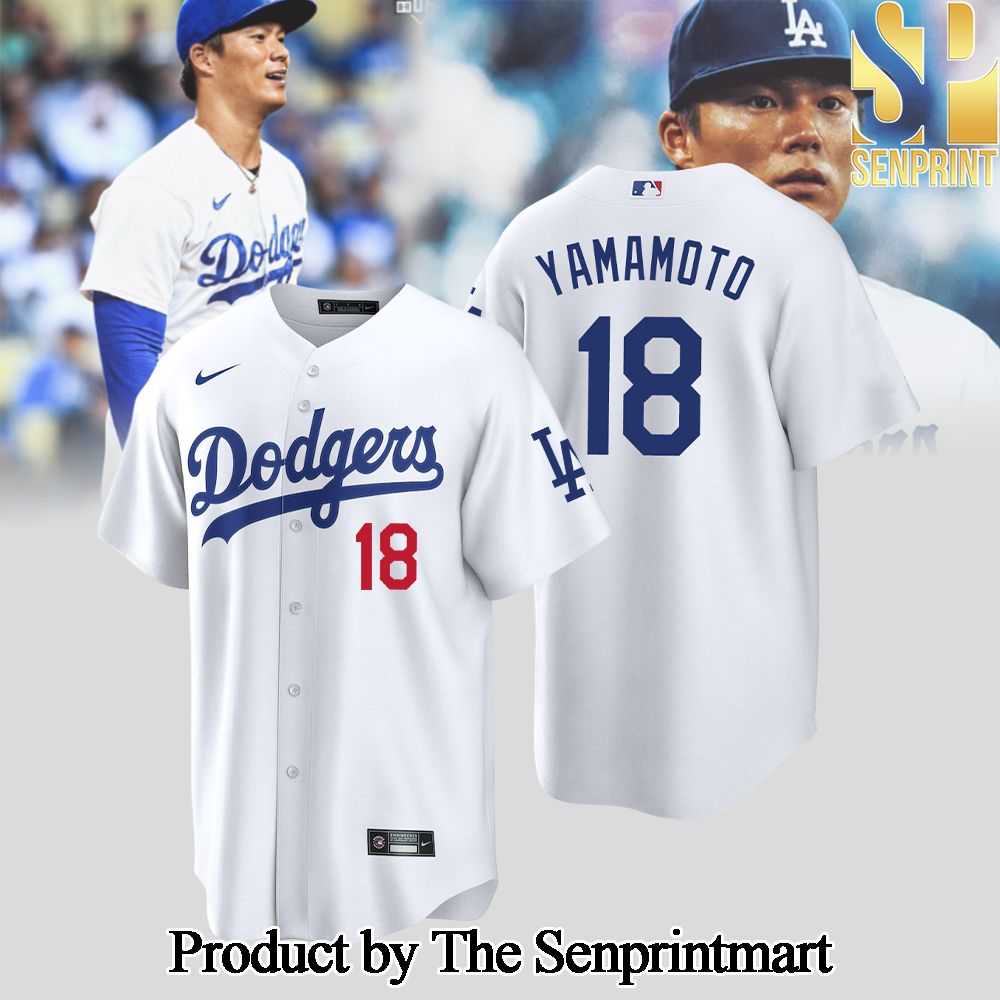 Los Angeles Dodgers Yoshinobu Yamamot Home Jersey Welcome to Los Angeles SEN1488