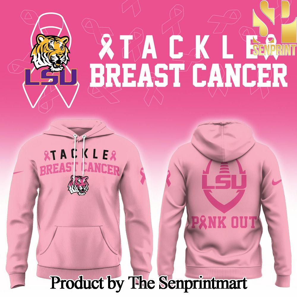 LSU Tigers Tackle Breast Cancer 2024 For Sport Fans Full Printed Hoodie SEN1665