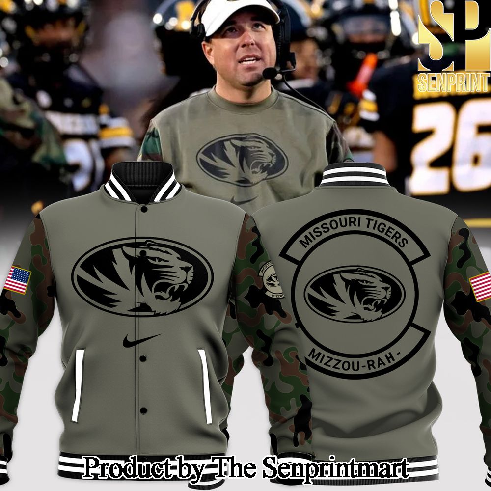 Missouri Tigers Camo For Sport Fans All Over Printed Baseball Jacket SEN1550