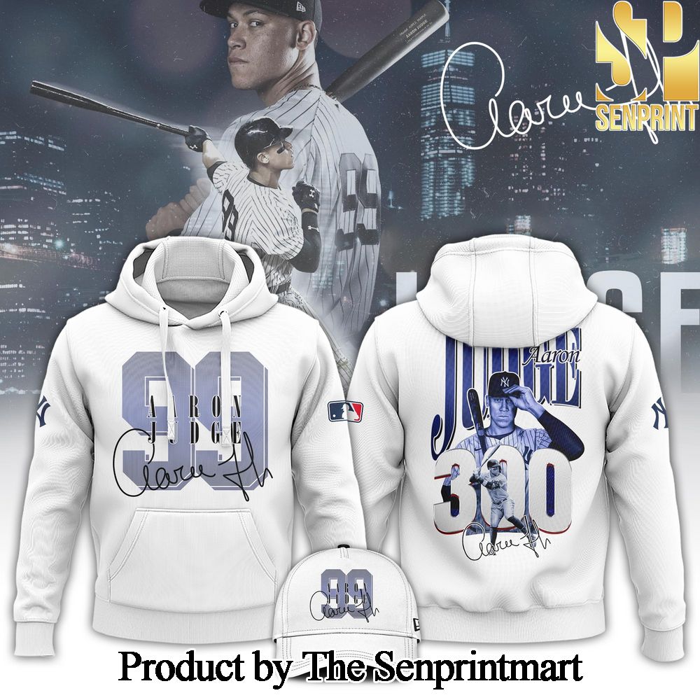 New York Yankees Aaron Judge Signature No 300 for No 99 2024 Limited Hoodie SEN1576