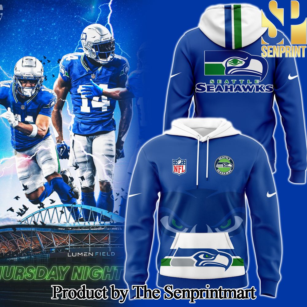 Seattle Seahawks Throwback Game For Sport Fans Full Printing Hoodie SEN1612