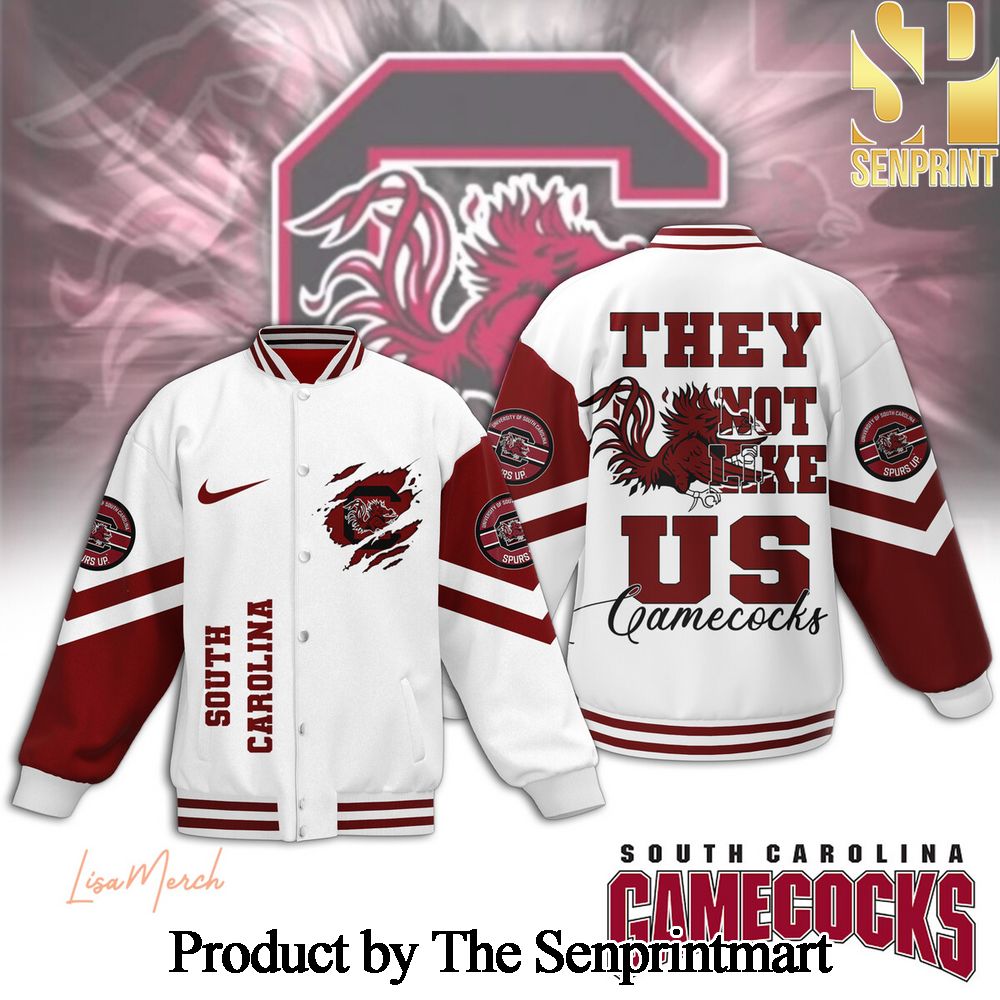 South Carolina Gamecocks For Fans All Over Printed Baseball Jacket SEN1464