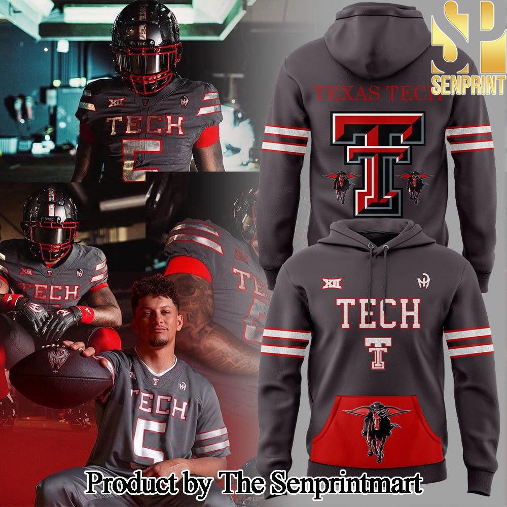 Texas Tech Football 2024 Combo Hoodie and Jogger and Cap SEN1626