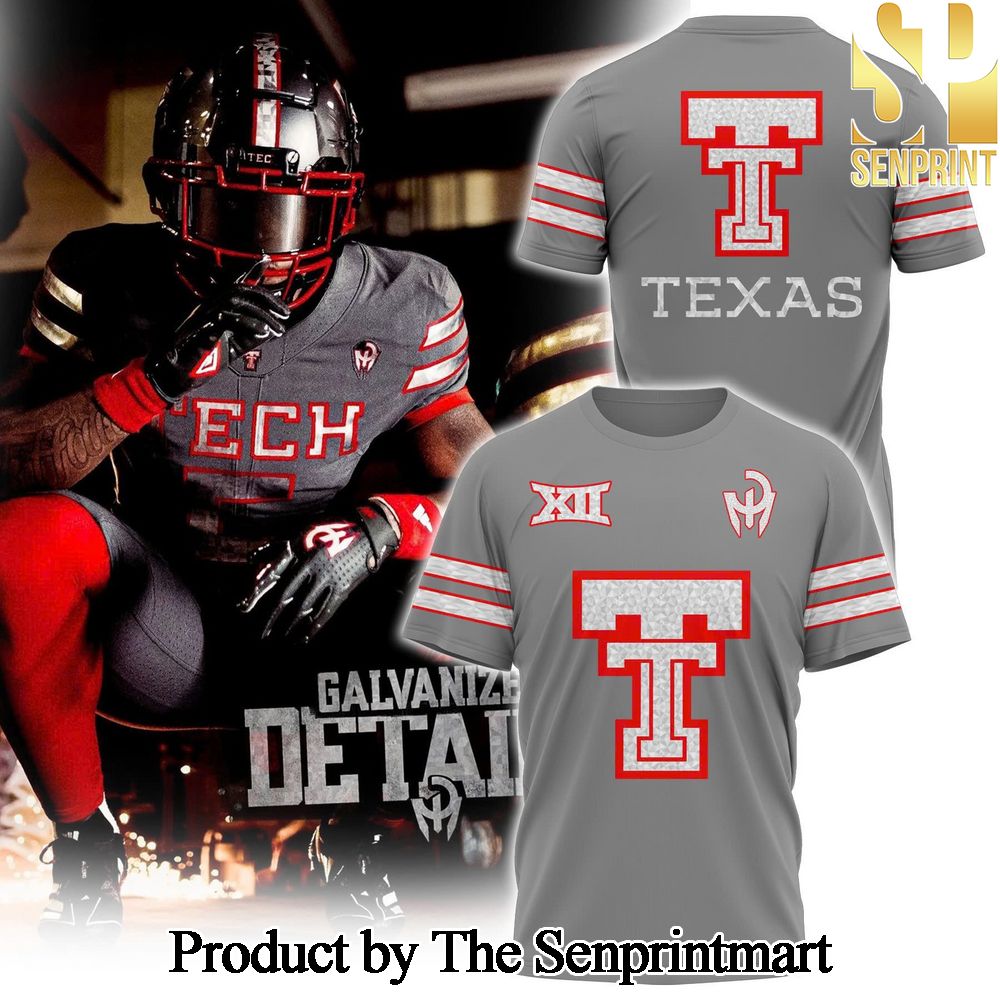 Texas Tech Football 2024 Combo T-Shirt and Jogger and Cap SEN1628