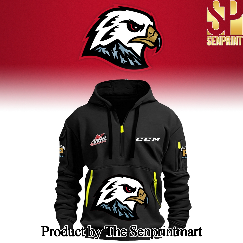 2024 Portland Winterhawks For Sport Fans Half Zip Hoodies SEN1839