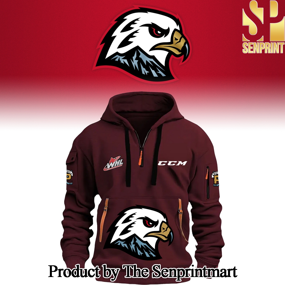 2024 Portland Winterhawks For Sport Fans Half Zip Hoodies SEN1840