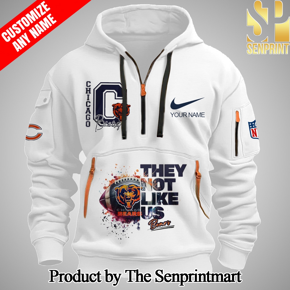 Chicago Bears Gift Ideas Half Zip Hoodies SEN2192