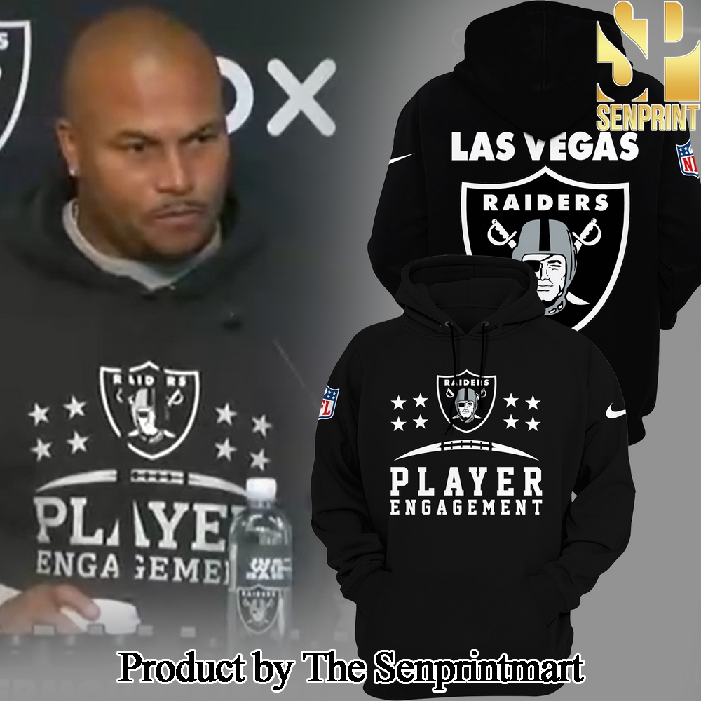 Coach Antonio Pierce’s Black Hoodie – Las Vegas Raiders SEN1986