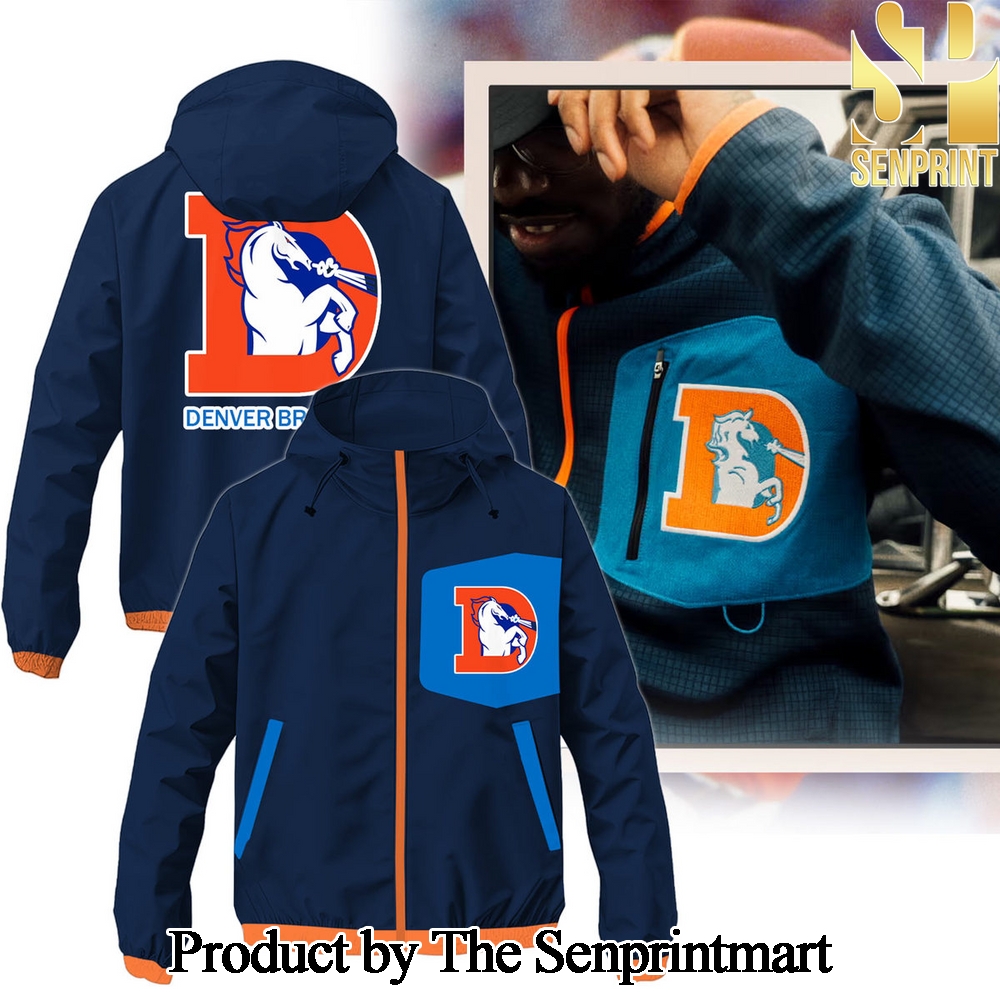 Denver Broncos For Sport Fans All Over Printed Hooded Wind Jacket SEN2103