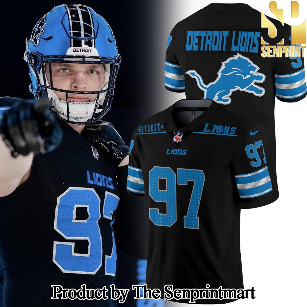 Detroit Lions For Sport Fans All Over Print Custom Number Football Jersey 2024 SEN2072