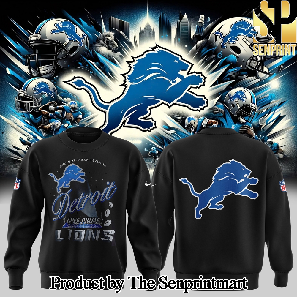 Detroit Lions Gift Ideas 3D Black Sweatshirt SEN2052