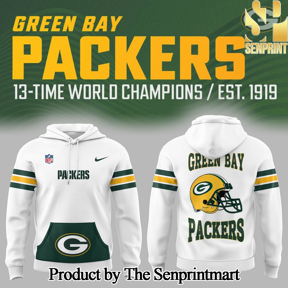 Green Bay Packers NFL 2024 For Sport Fans All Over Printed White Hoodie SEN2075