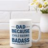 Captain Dad Mug, Funny Meaningful Father’s Day Gift for Dad Sea Mariner Boat Master Shipmaster, Personalized Ceramic Coffee Tea Cup