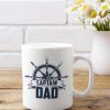 Dad Life Totally Nailed It Pun Joke Mug, Funny Father’s Day Gift For Handyman Father From Son Daughter Wife, Personalized Coffee Tea Cup