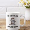 To My Dad When God Made Dads He Gave Me Best Mug, Funny Meaningful Father’s Day Gift for Dad From Son Daughter, Personalized Coffee Tea Cup