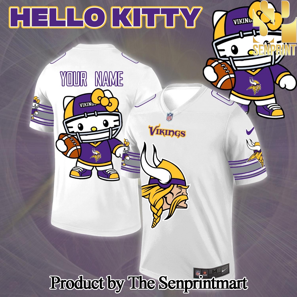 Minnesota Vikings Hello kitty For Sport Fans All Over Printed Jersey 2024 SEN2095