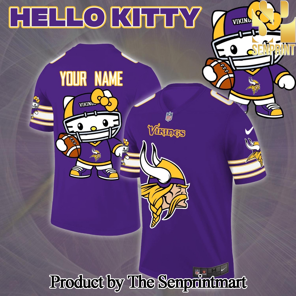 Minnesota Vikings Hello kitty For Sport Fans All Over Printed Jersey 2024 SEN2096