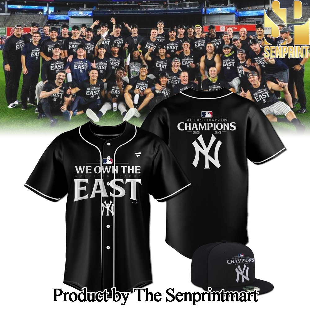 New York Yankees 2024 AL East Division Champions For Fans 3D jersey Black SEN1818