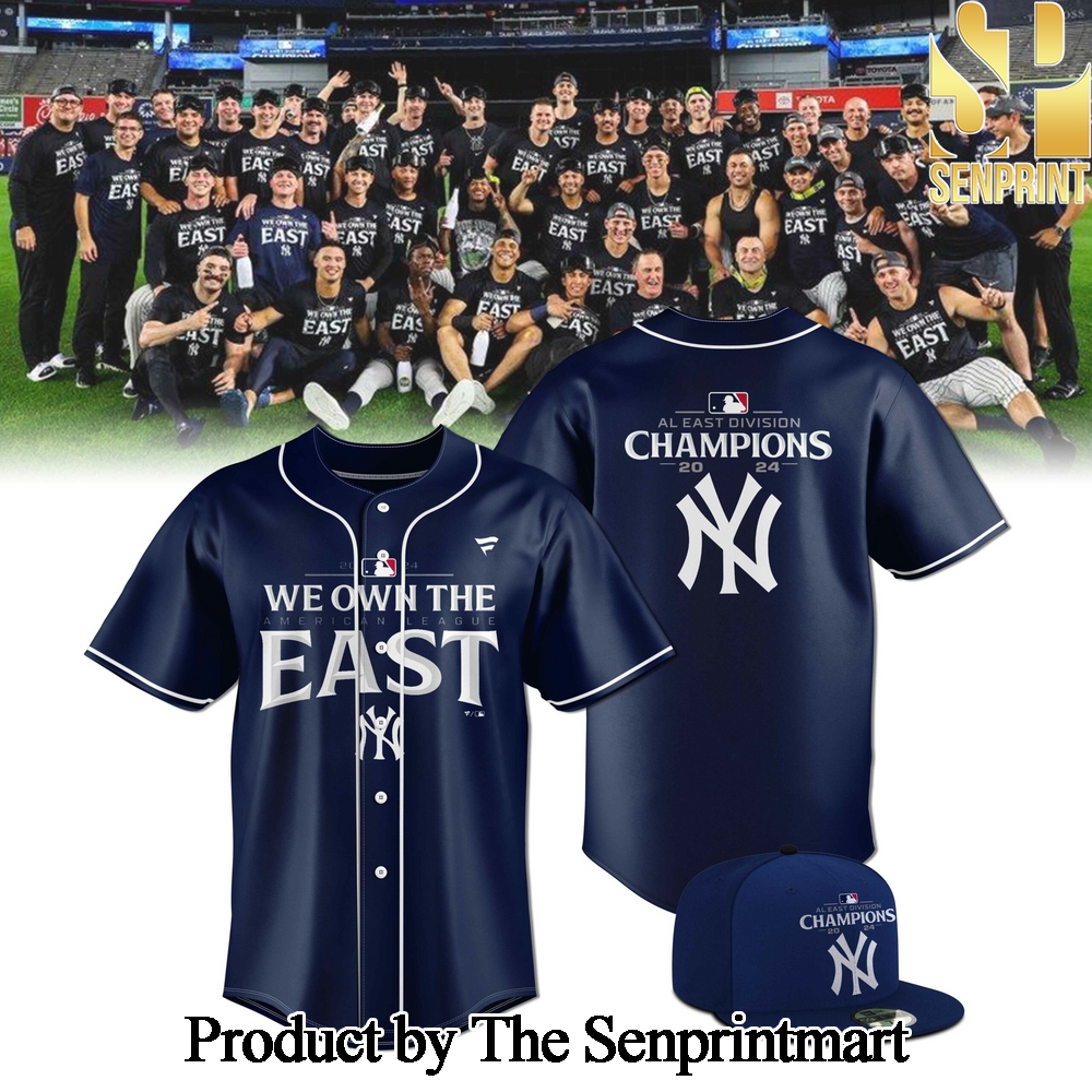 New York Yankees 2024 AL East Division Champions For Fans 3D jersey Navy SEN1822