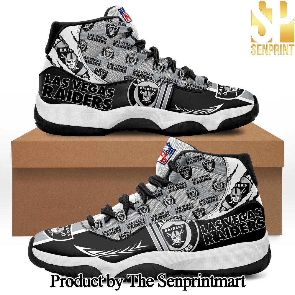 Las Vegas Raiders Gift Ideas All Over Printed Jordan 11 SEN1995