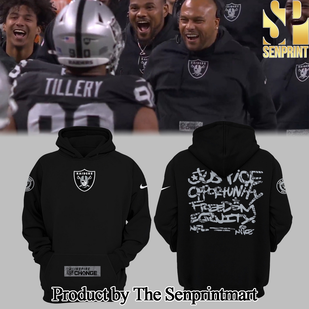 Las Vegas Raiders Inspire Change Black For Fans All Over Printed Hoodie SEN1914