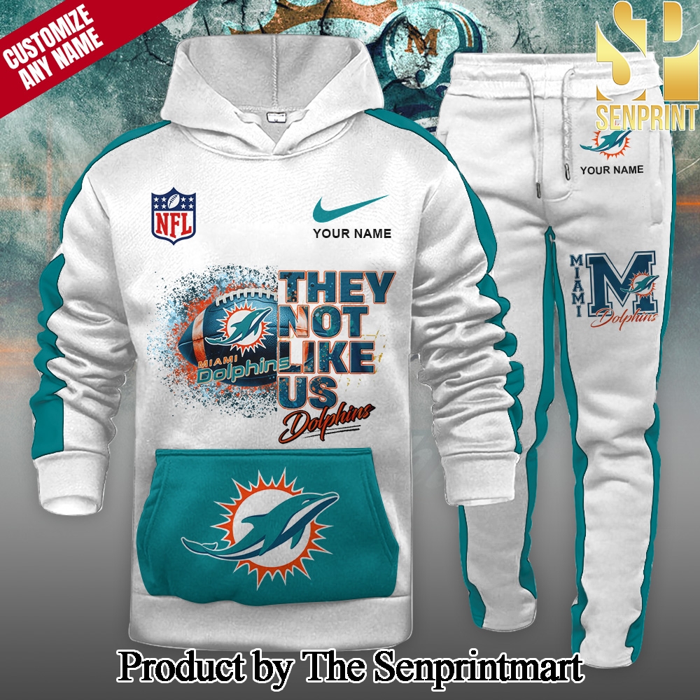 Miami Dolphins Pattern Full Printed Hoodie Set SEN2193