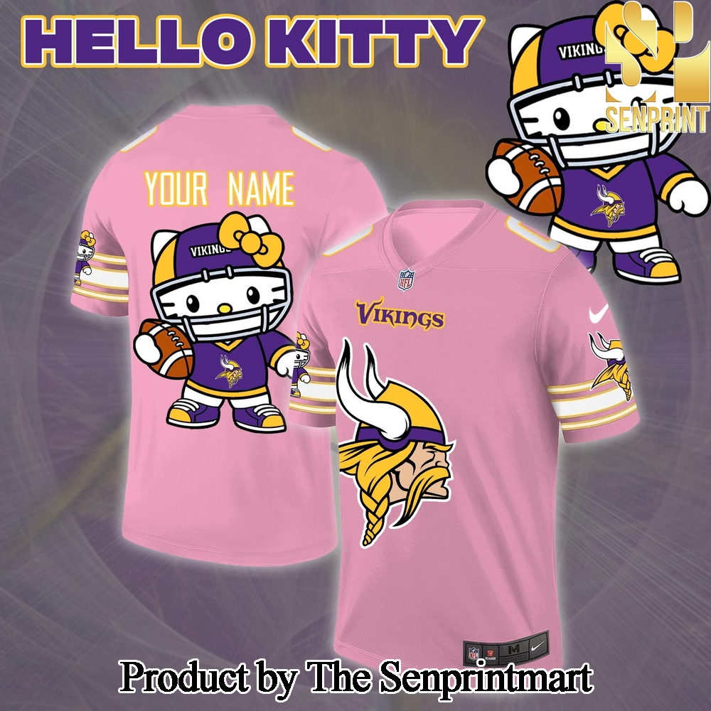 Minnesota Vikings Hello kitty For Sport Fans All Over Printed Jersey 2024 SEN2094