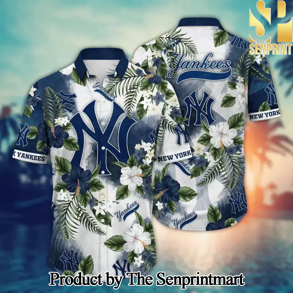 New York Yankees Unique All Over Printed Hawaii Shirt SEN1813