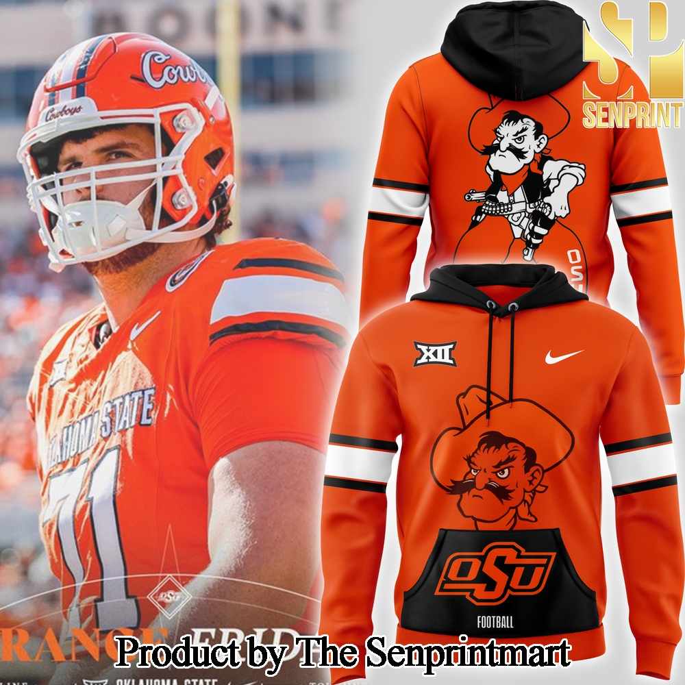 Orange OSU Cowboy Football 2024 For Fans All Over Printed Hoodie SEN2122