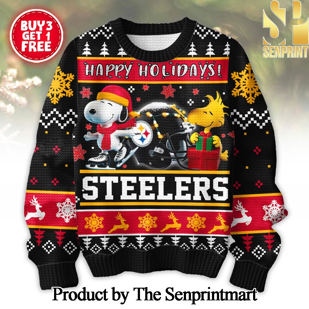 Pittsburgh Steelers For Christmas Gifts Knitting Pattern Sweater SEN1874