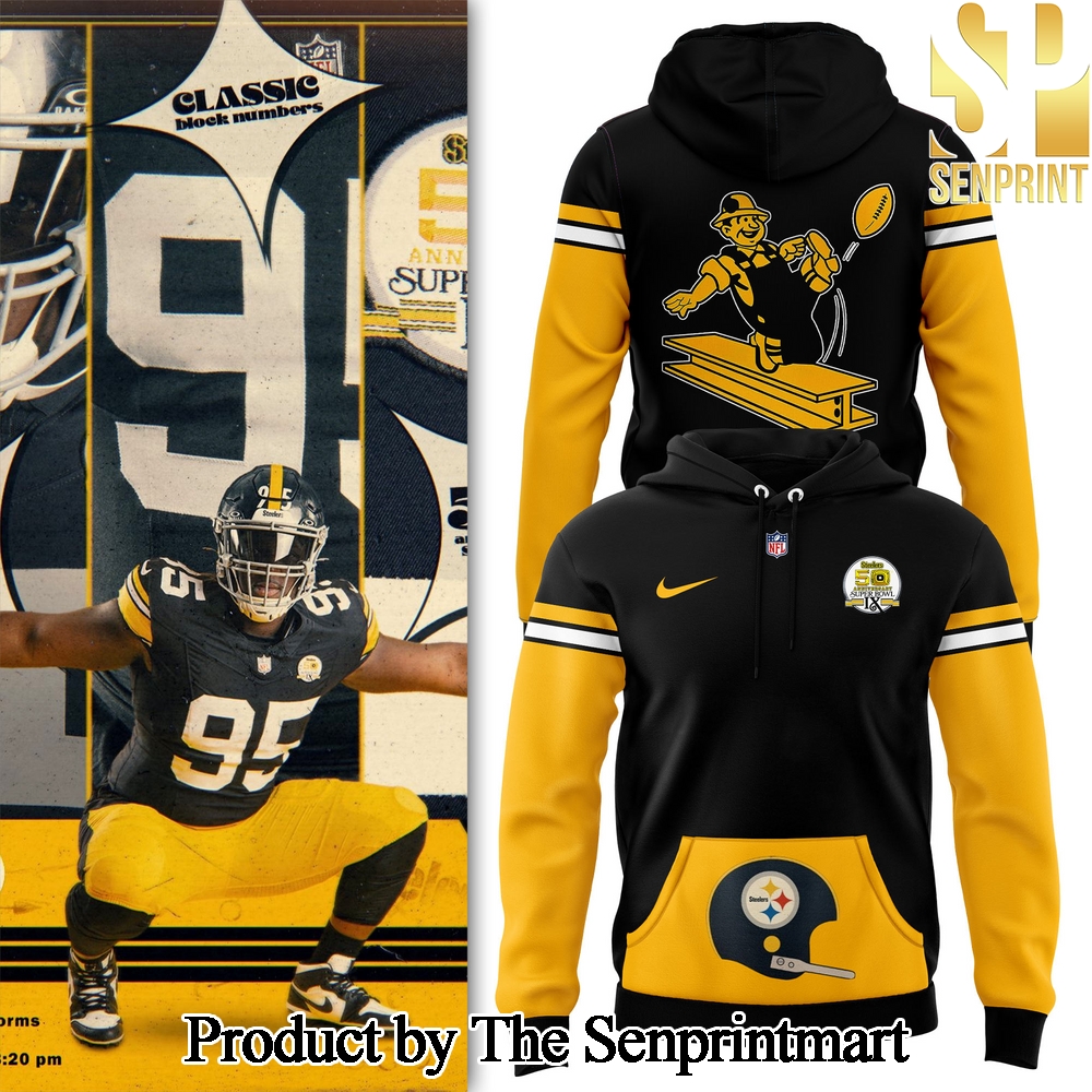 Pittsburgh Steelers Throwback 50th Anniversary Super Bowl Hoodie SEN2028