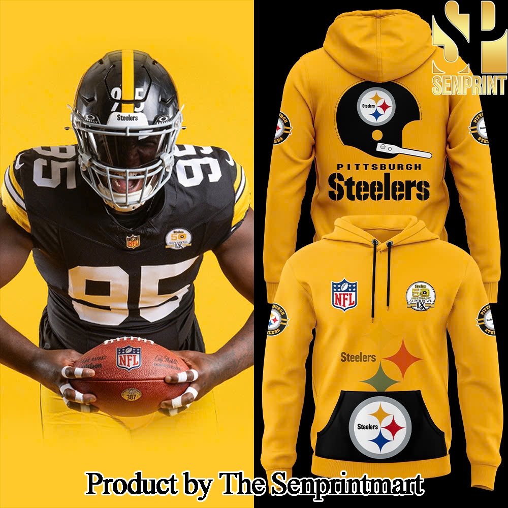 Pittsburgh Steelers Throwback 50th Anniversary Super Bowl Hoodie V2 SEN2029