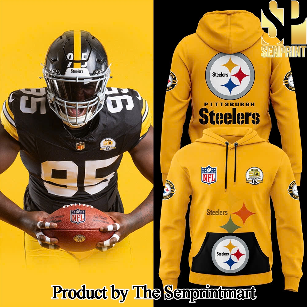 Pittsburgh Steelers Throwback 50th Anniversary Super Bowl Hoodie V3 SEN2030